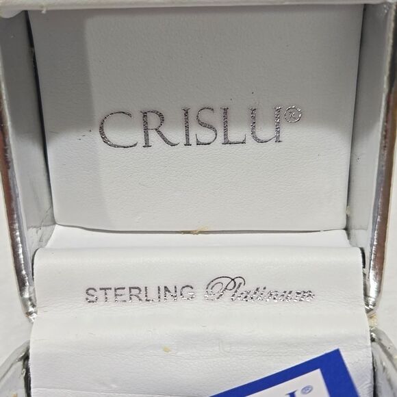 Platinum Plated Sterling Silver Earrings - Picture 6 of 7